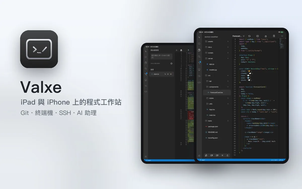 Valxe iPad 程式碼編輯器 APP